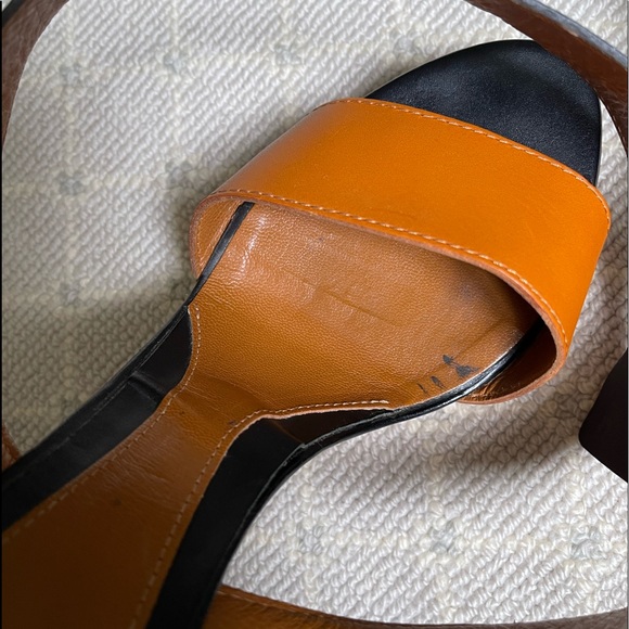 Fendi Leather Cross Ankle Strap Platform Sandals - Picture 11 of 13